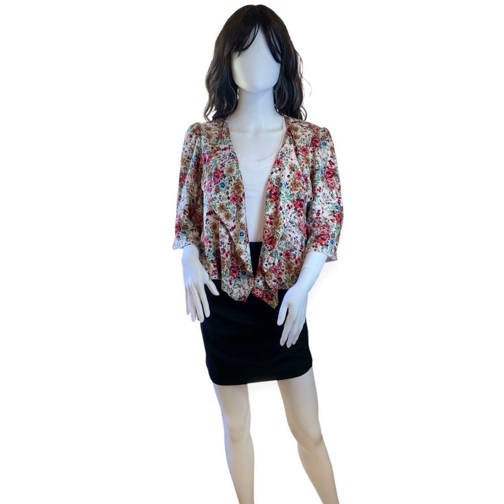 Democracy Open Front Floral Shrug